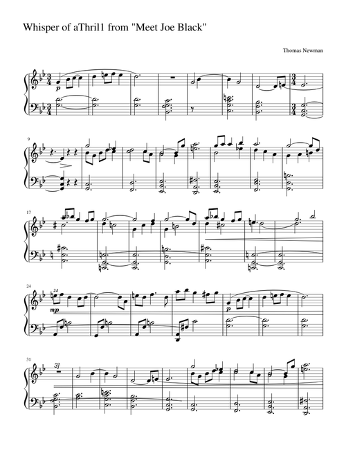 Meet Joe Black - Whisper of a Thrill