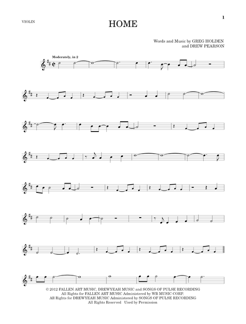 Home - Phillip Phillips (Violin Solo)