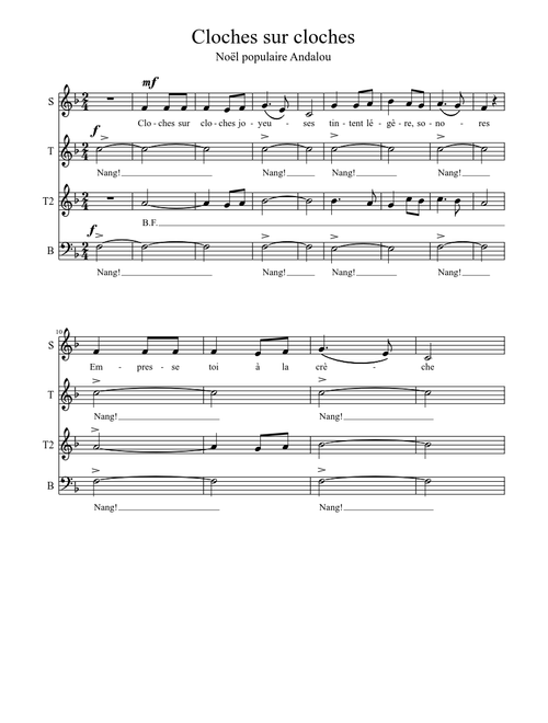 Traditional Christmas song: Cloches sur cloches - Campana sobre Campana