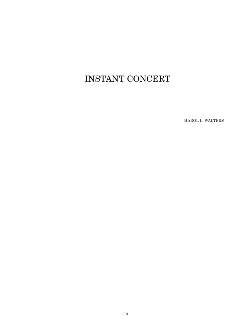 INSTANT CONCERT INSTANT_CONCERT Sheet Music for Trombone