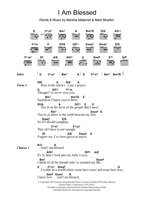 I Am Blessed - Eternal (Guitar Chords-Lyrics)