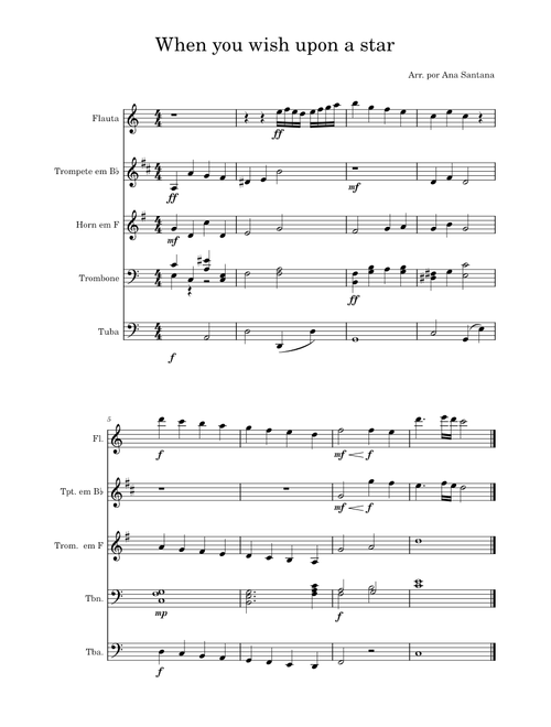 Disney Opening Theme - Arr.