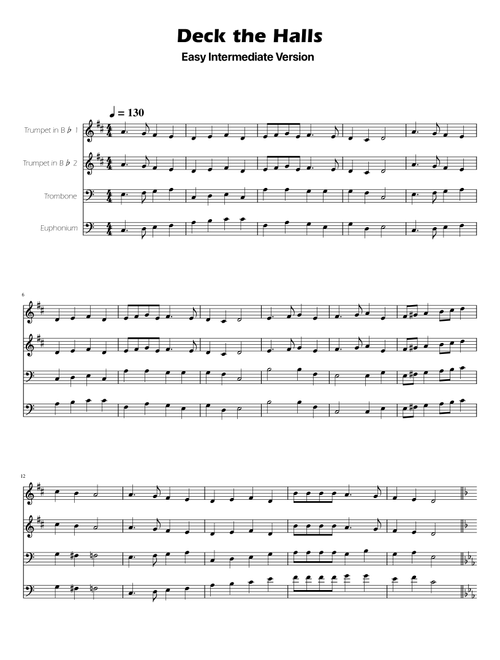 Deck The Halls - Brass Quartet (Arr. Ygor Nunes) - Thomas Oliphant (Brass Ensemble)