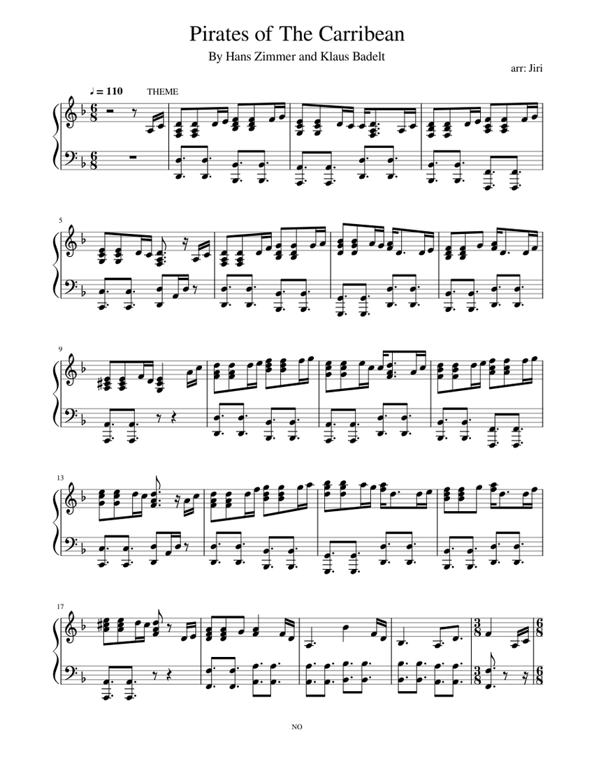 【吹奏楽譜】PIRATES OF THE CARIBBEAN Pirates of the Caribbean – Hans Zimmer Pirates of the