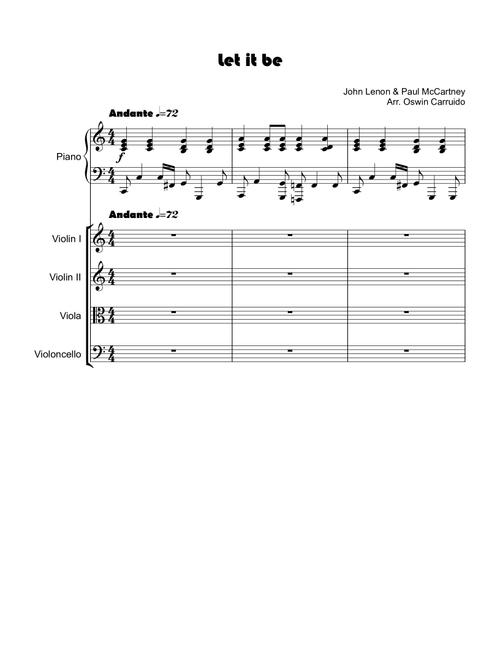 Let It Be (Arr. Oswin Carruido) - Kris Allen (String Ensemble)