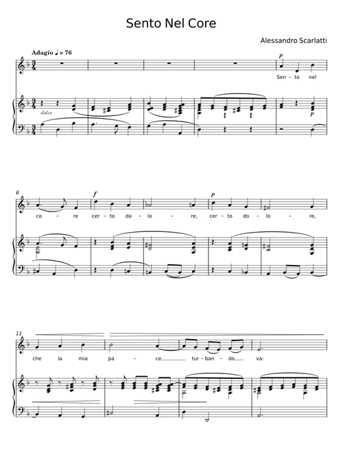 Sento Nel Core - Alessandro Scarlatti