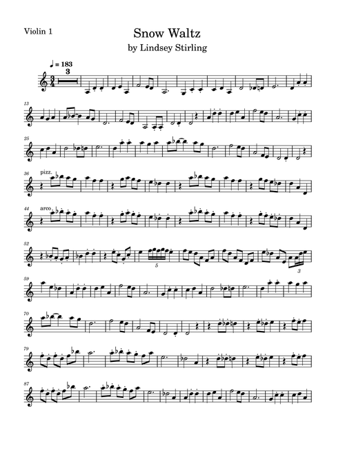 Snow Waltz (Arr. Anya Alston) - Lindsey Stirling (Violin Solo)