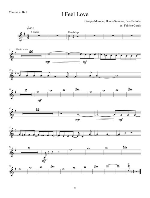 I Feel Love (Arr. Fabrice Curtis) - Donna Summer (Large Ensemble)