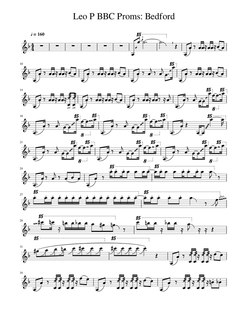 Leo P BBC Proms Bedford Sheet Music for Saxophone baritone (Mixed