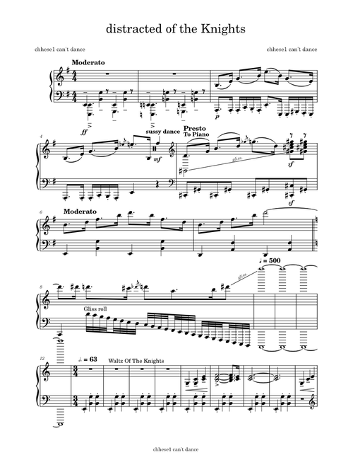 Romeo and Juliet, Op 64, No 13, Dance of the Knights – Sergei Prokofiev Dance Of The Knights but i got 'distracted'