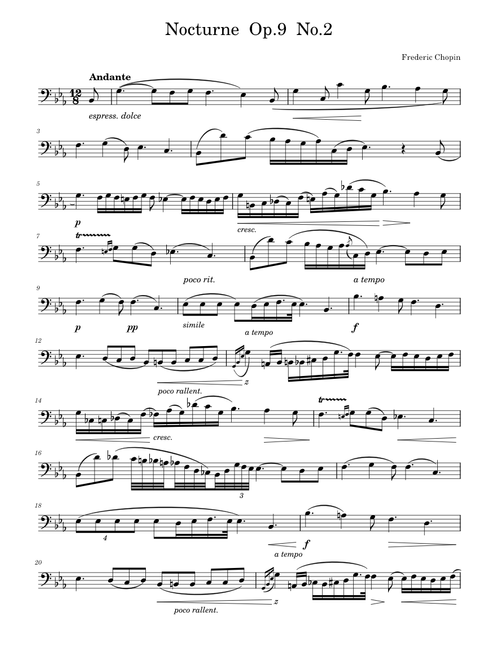 Chopin - Nocturne Op 9 No 2 E Flat Major