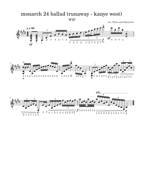 monarch 24 ballad (runaway - kanye west) WITH STICKINGS
