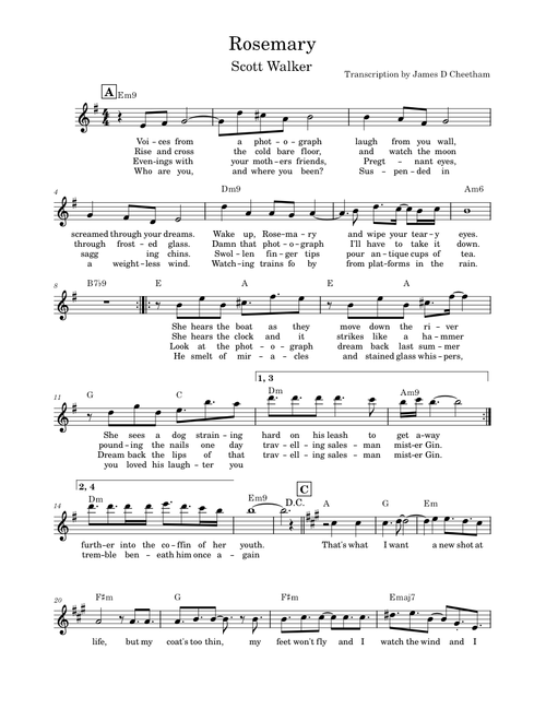 Rosemary – Scott Walker Rosemary