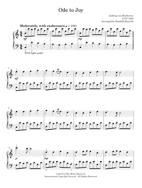 Ode To Joy - Ludwig van Beethoven (Piano Solo)