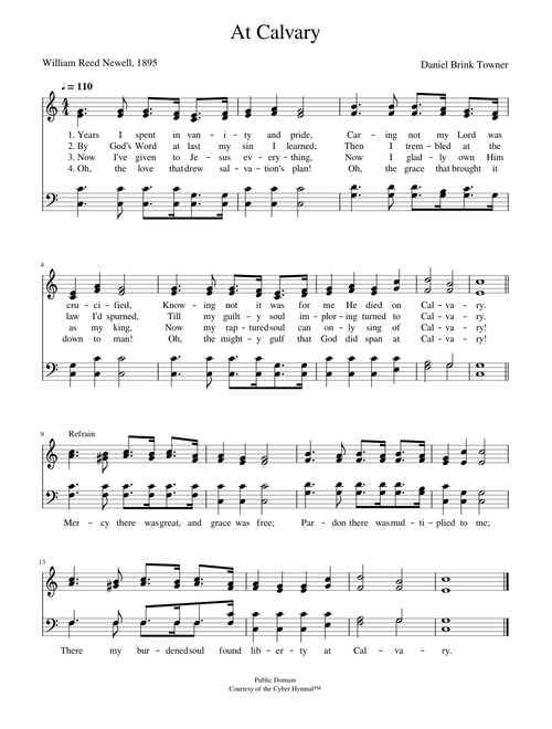At calvary - Daniel B. Towner