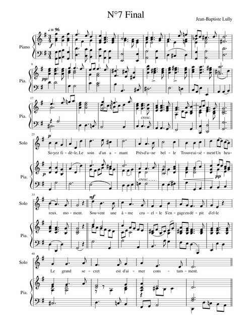 Le Bourgeois Gentilhomme - N°7 Final - J.-P. Lully, Molière