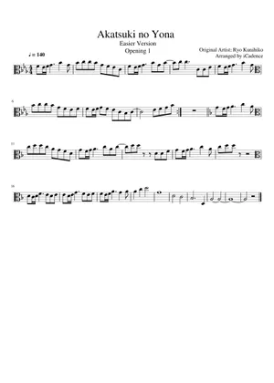 Akatsuki no Yona - Yun & IkSu, Farewell Sheet music for Akatsuki no Yona - Yun & IkSu, Farewell Sheet music for