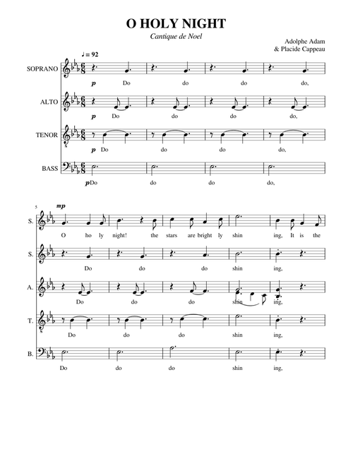 O Holy Night - SATB