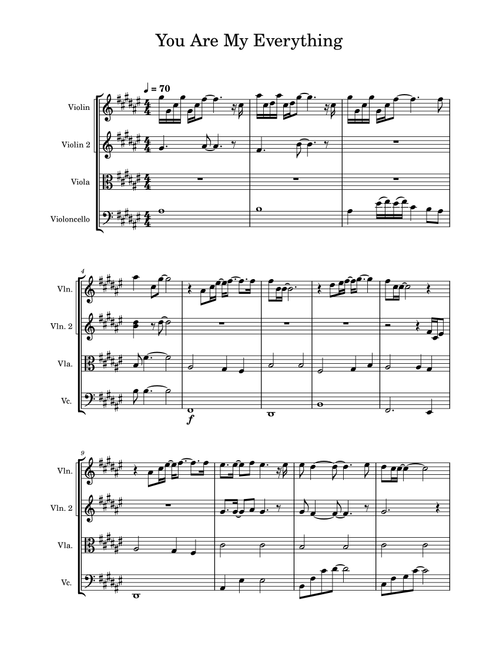 You Are My Everything (Arr. Taehyuk Yang) - Gummy (String Quartet)