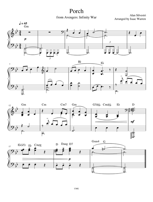 Porch - Avengers Infinity War - Alan Silvestri