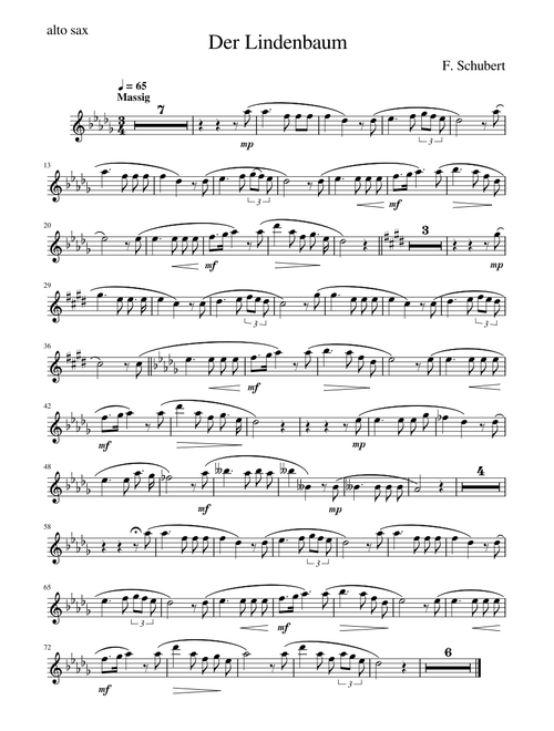 Schubert Der Lindenbaum (The Linden Tree) from Winterreise