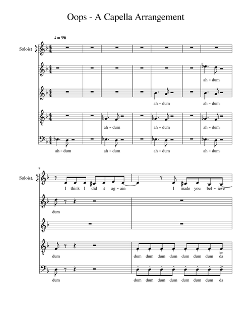 Oops... I did it again - A Capella arrangement
