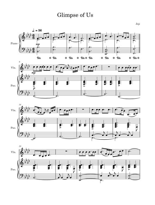 Glimpse of Us Violin