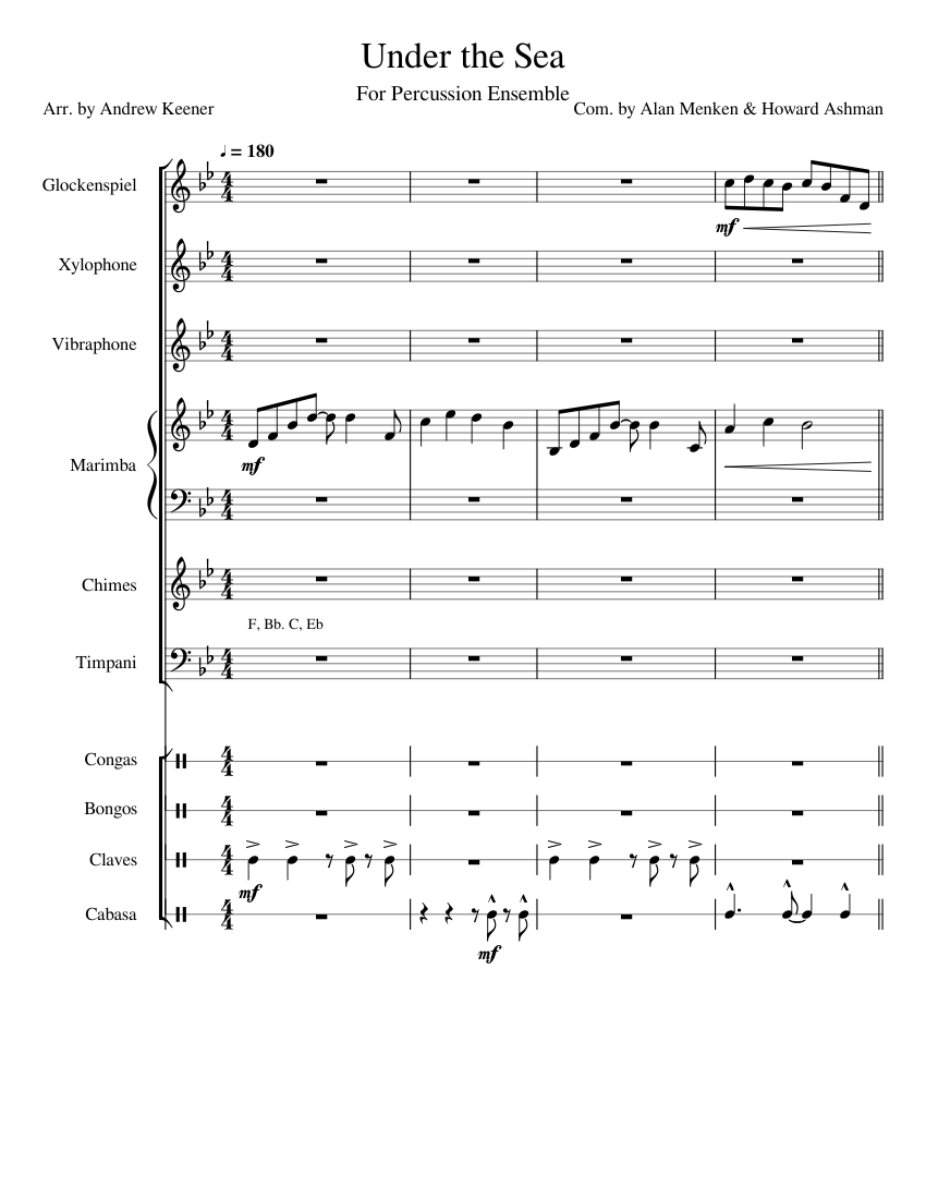 Percussion sheet music best sale