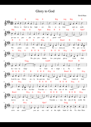 Glory and praise to our god - Dan Schutte Sheet Music with Chords for ...