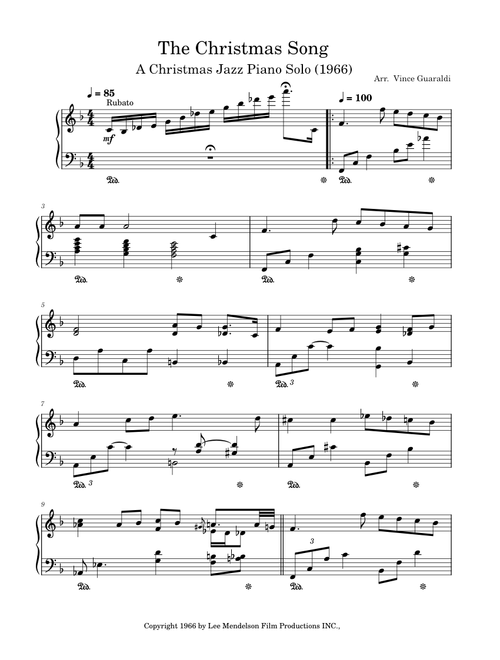 🎄The Christmas Song🎄 arranged by Vince Guaraldi (1966)