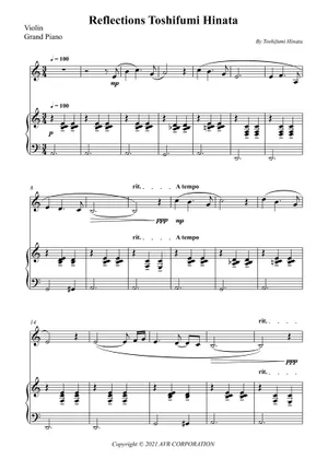 reflection -日向敏文 Sheet music for Violin (Solo reflection -日向敏文 Sheet music for Violin (Solo