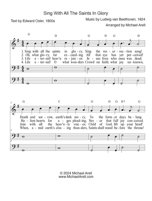 Joyful Joyful We Adore Thee--Organ Minimal Pedals (Arr. Michael Arell) - Sister Act, Casting Crowns (Organ)