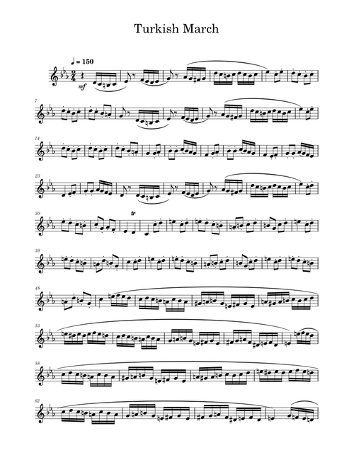 Piano Sonata No. 11, K. 331 (Turkish March) – Wolfgang Amadeus Mozart