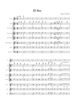 El rey – Vicente Fernández Sheet Music for Trombone, Tuba, Saxophone ...
