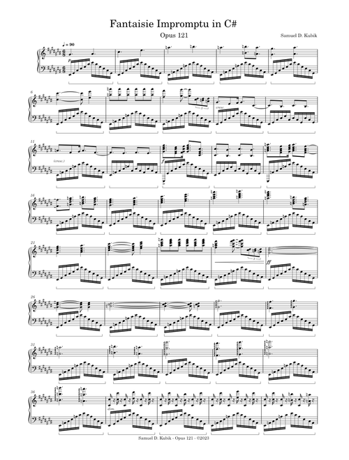 Fantaisie Impromptu in C# - Opus 121