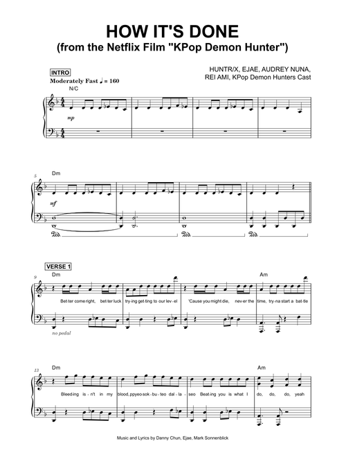 How It's Done (from the Netflix Film KPop Demon Hunters) - HUNTR/X, EJAE, AUDREY NUNA, REI AMI, KPop sheet music arranged by Made By Muse for Solo