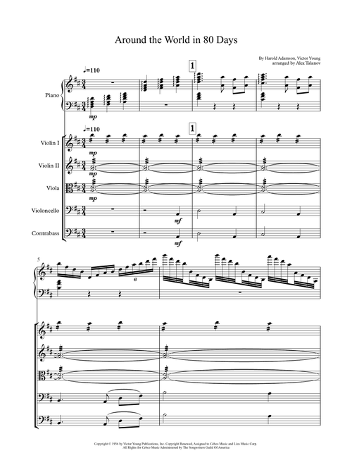 Around The World (Arr. Alex Talanov) - Harold Adamson, Victor Young (Chamber Orchestra)