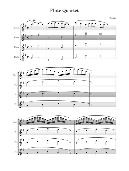 Justin's First Flute piece that took less than an hour