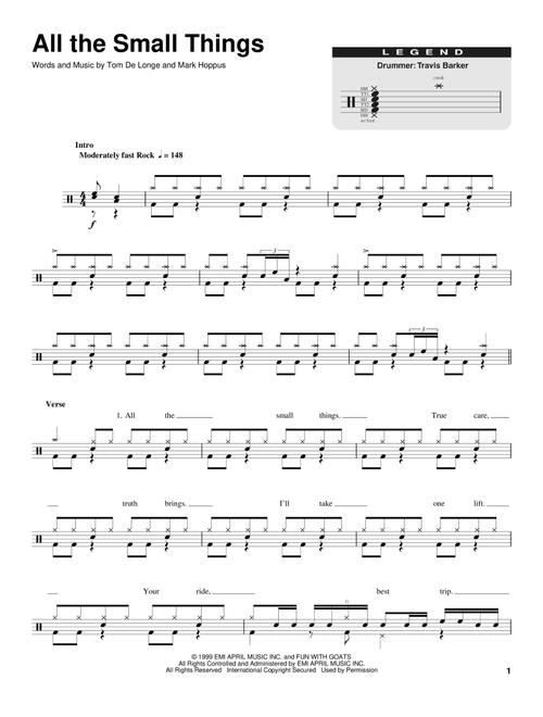 All The Small Things - Blink 182 (Drum Transcription)