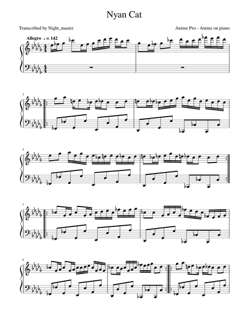 Nyan Cat | Anime pro - Anime on piano