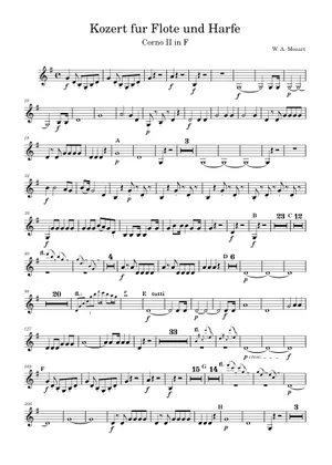 Mozart - Concerto for Flute and Harp in C Major, K.299 Sheet Mozart - Concerto for Flute and Harp in C Major, K.299 Sheet