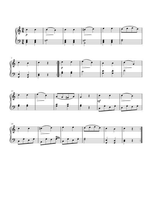 Allegretto in C (No. 3 from Die ersten 12 Lectionen, Op. 125) – Diabelli