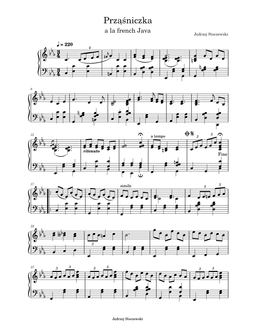Prząśniczka – Stanisław Moniuszko Prząśniczka – waltz a la french java ...