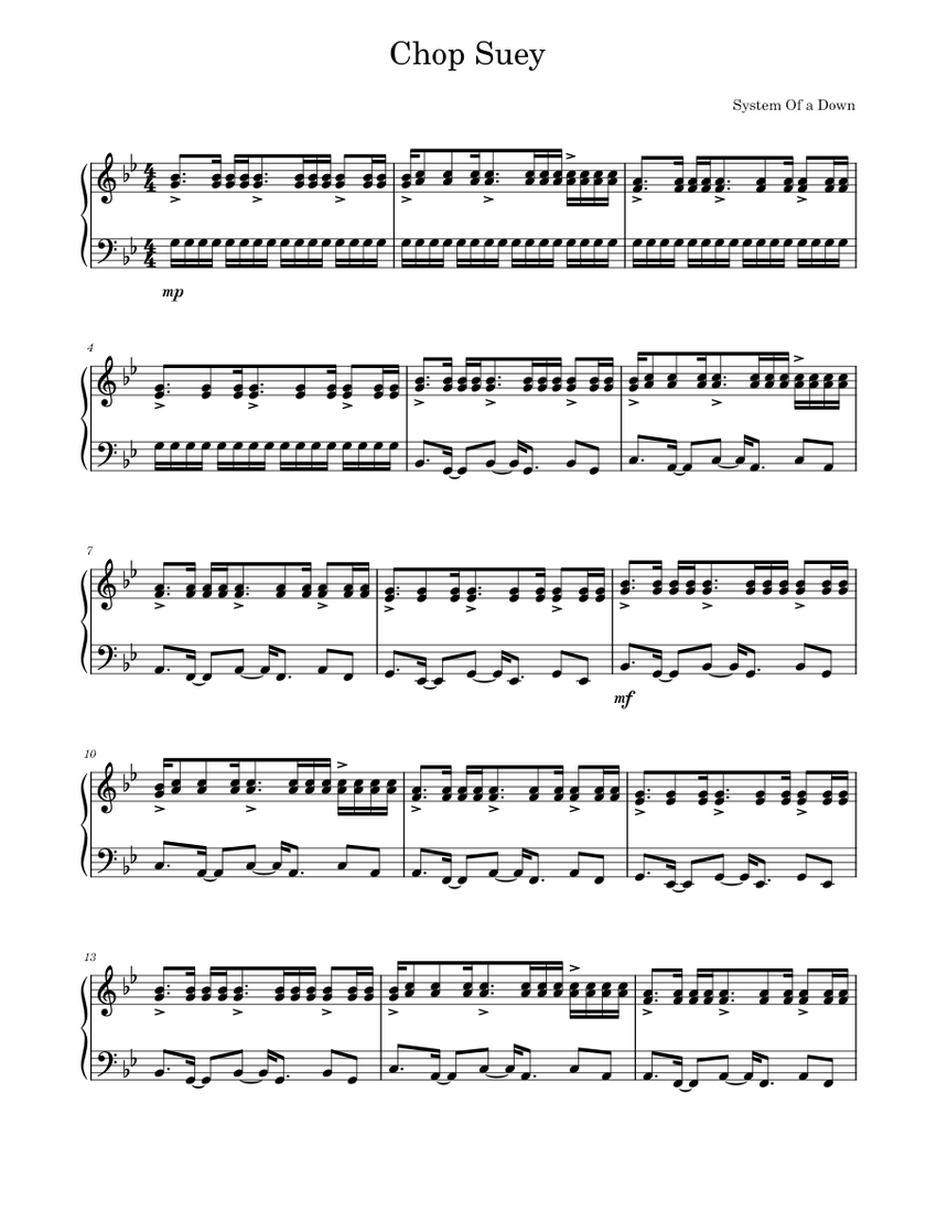 System of a down tabs chop suey discount