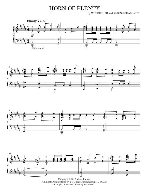 Horn Of Plenty - James Newton Howard, Regine Chassagne (Piano Solo)