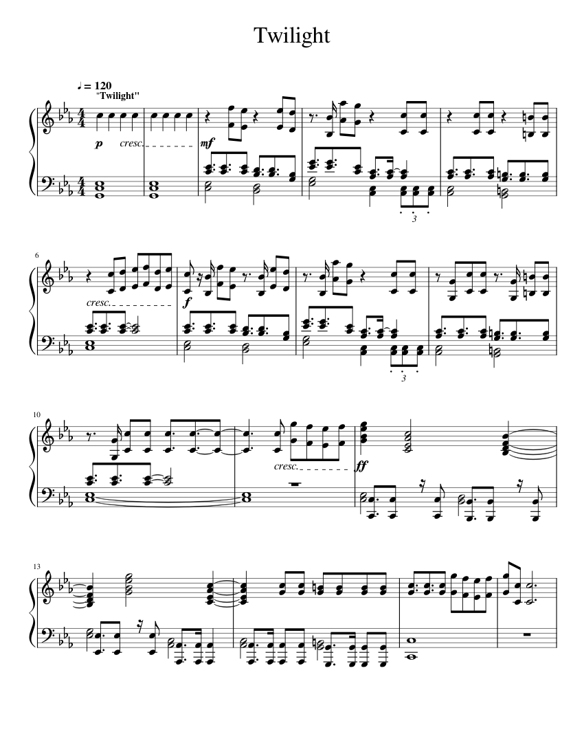 Twilight - ONEUS (원어스) Sheet music for Piano (Solo