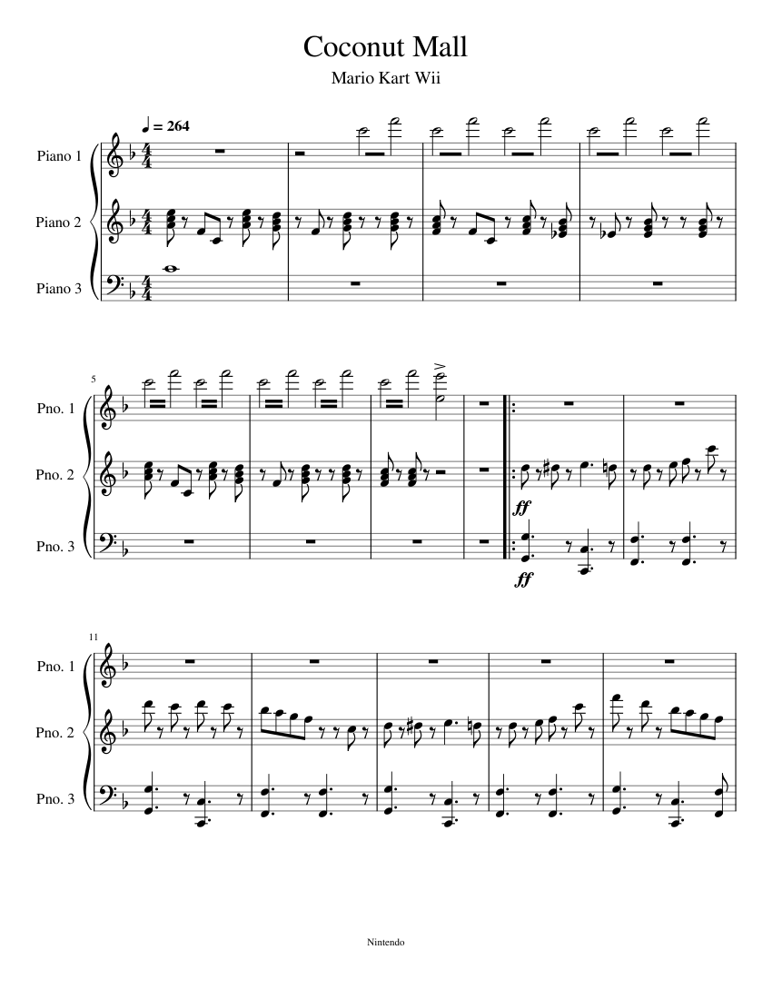 Coconut Mall Sheet music for Piano (Mixed Trio)