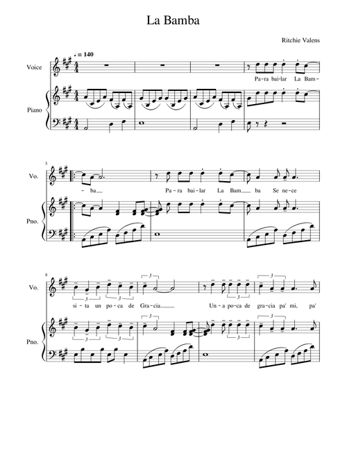 La Bamba whole ensemble