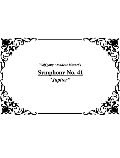 W.A. Mozart - Symphony No. 41 in C major 