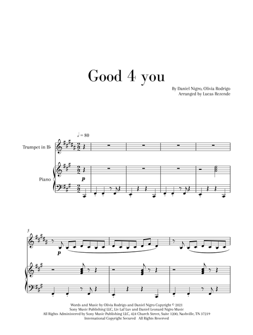 Good 4 U (Arr. Lucas Rezende) - Olivia Rodrigo (Small Ensemble)